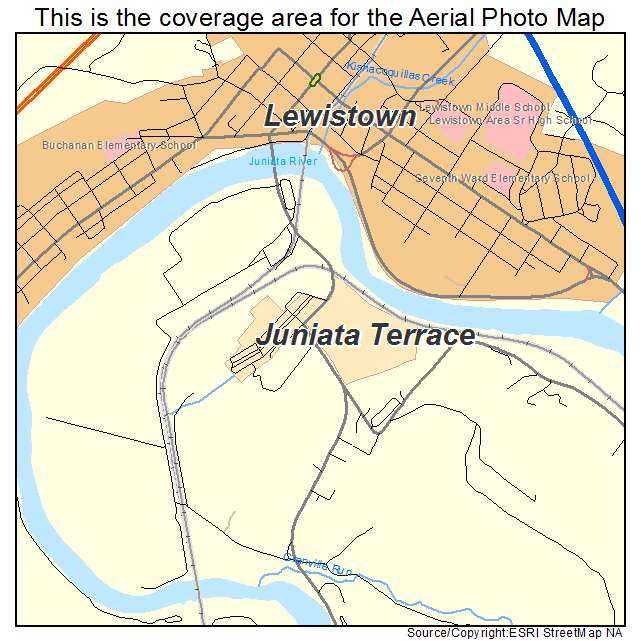 Juniata Terrace, PA location map 