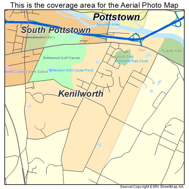 Kenilworth, PA location map 