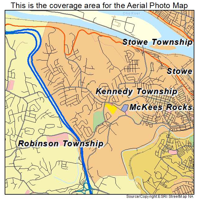 Kennedy Township, PA location map 