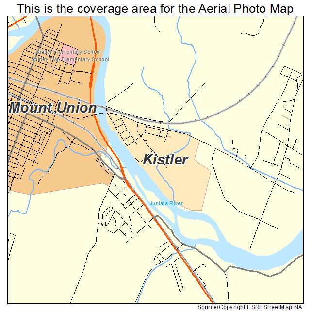 Kistler, PA location map 