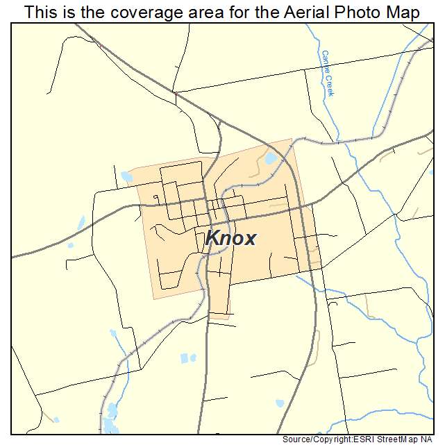 Knox, PA location map 