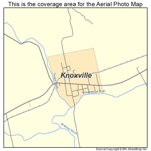 Knoxville, PA location map 