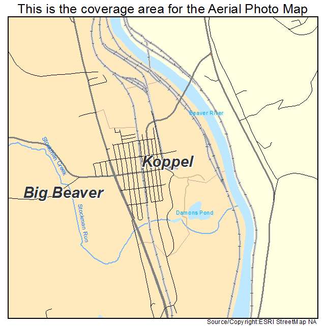 Koppel, PA location map 