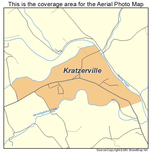 Kratzerville, PA location map 