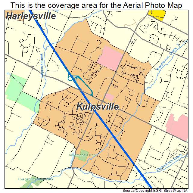 Kulpsville, PA location map 