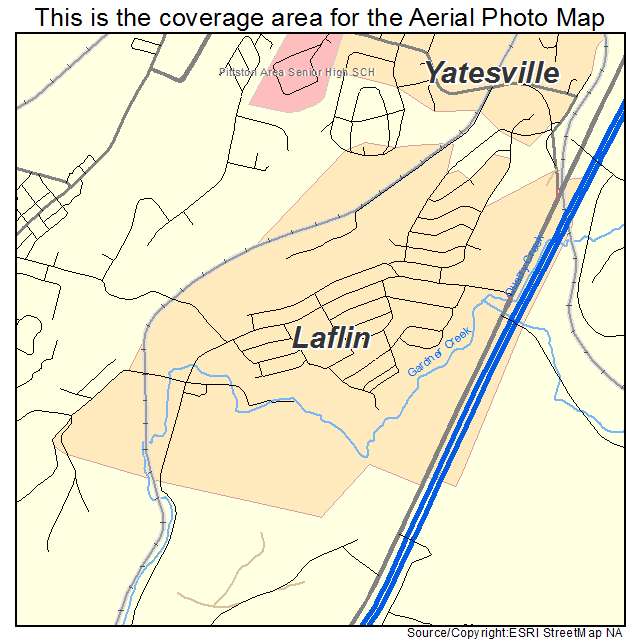 Laflin, PA location map 