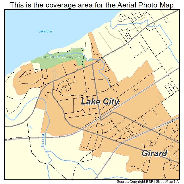 Lake City, PA location map 