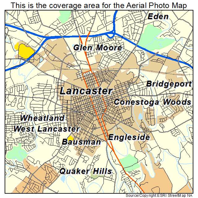 Lancaster, PA location map 