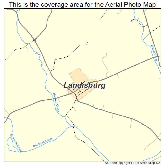 Landisburg, PA location map 