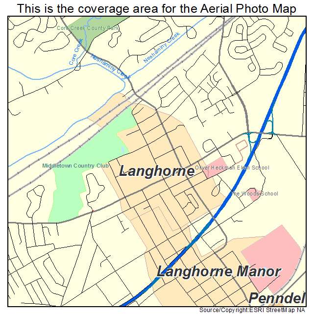 Langhorne, PA location map 