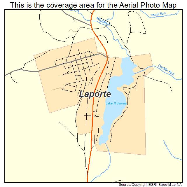 Laporte, PA location map 