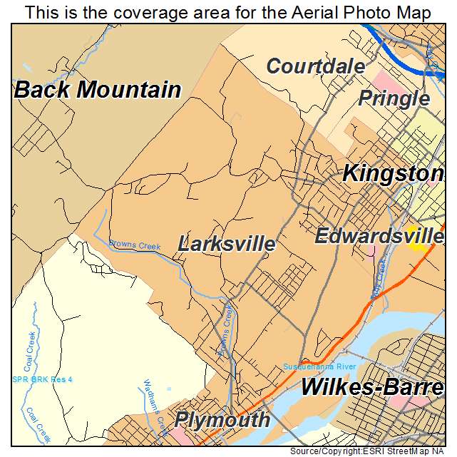 Larksville, PA location map 