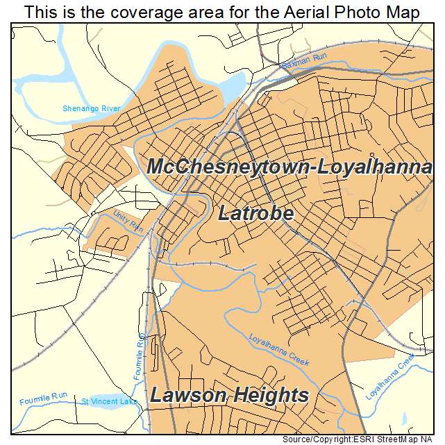 Latrobe, PA location map 