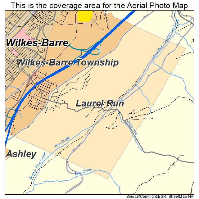 Laurel Run, PA location map 