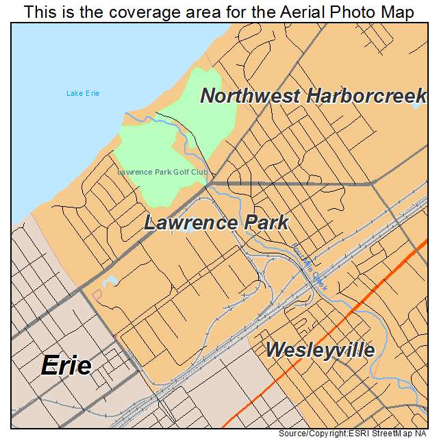 Lawrence Park, PA location map 