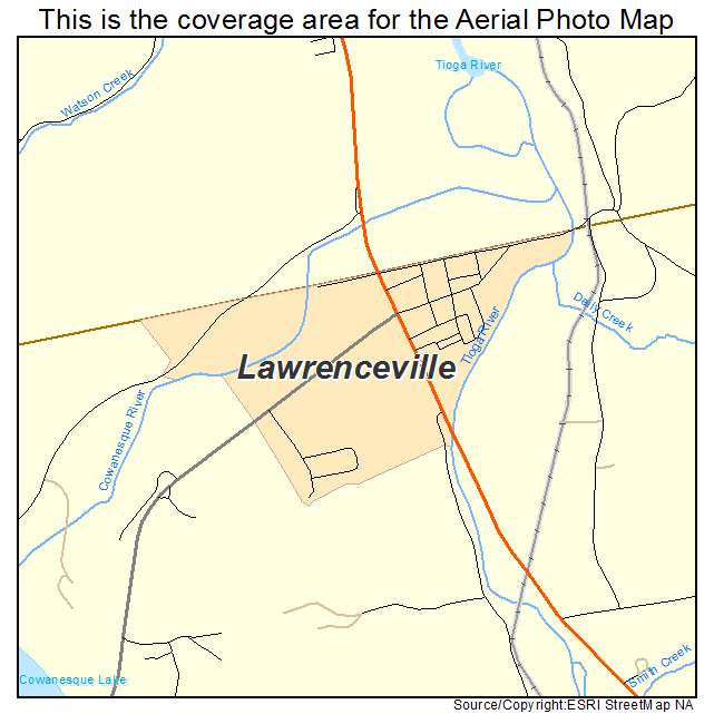 Lawrenceville, PA location map 