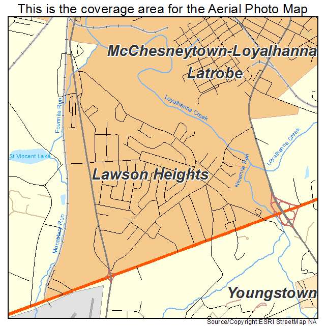 Lawson Heights, PA location map 