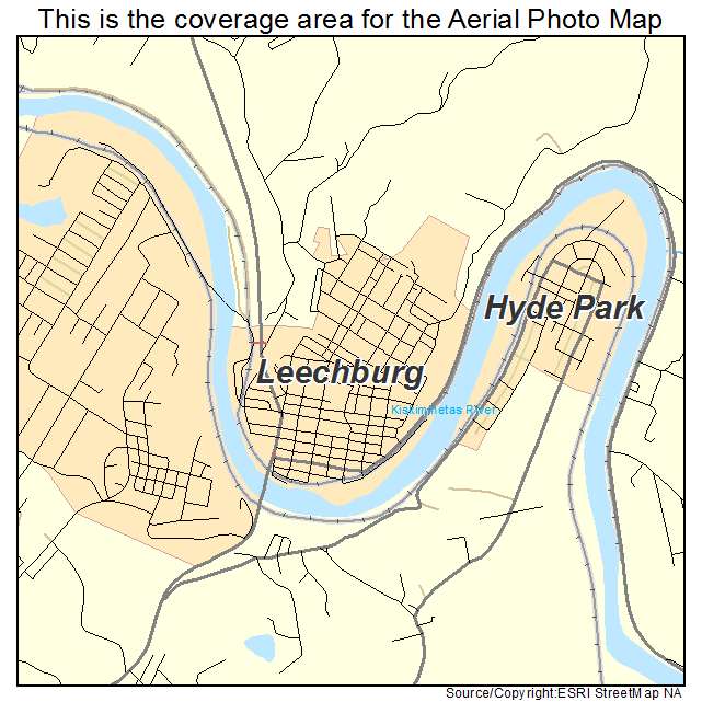 Leechburg, PA location map 