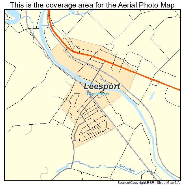 Leesport, PA location map 