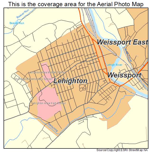 Lehighton, PA location map 