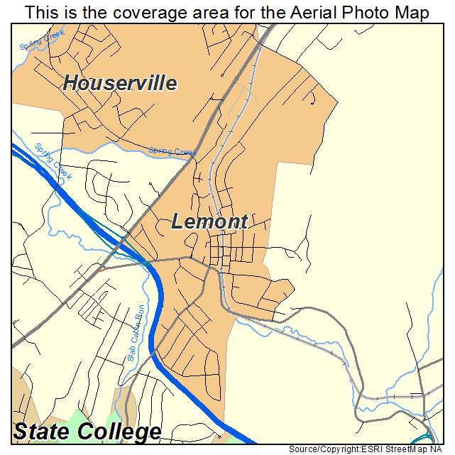 Lemont, PA location map 