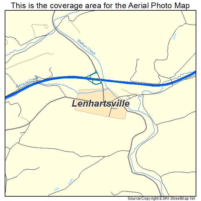 Lenhartsville, PA location map 