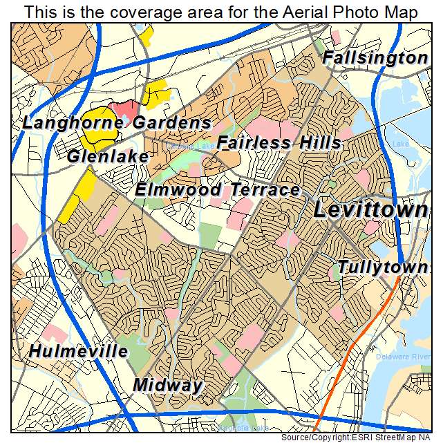 Levittown, PA location map 