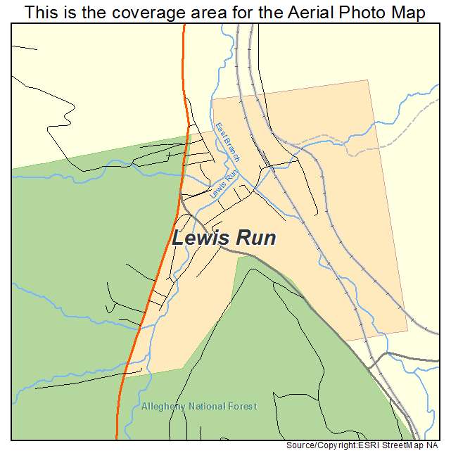 Lewis Run, PA location map 