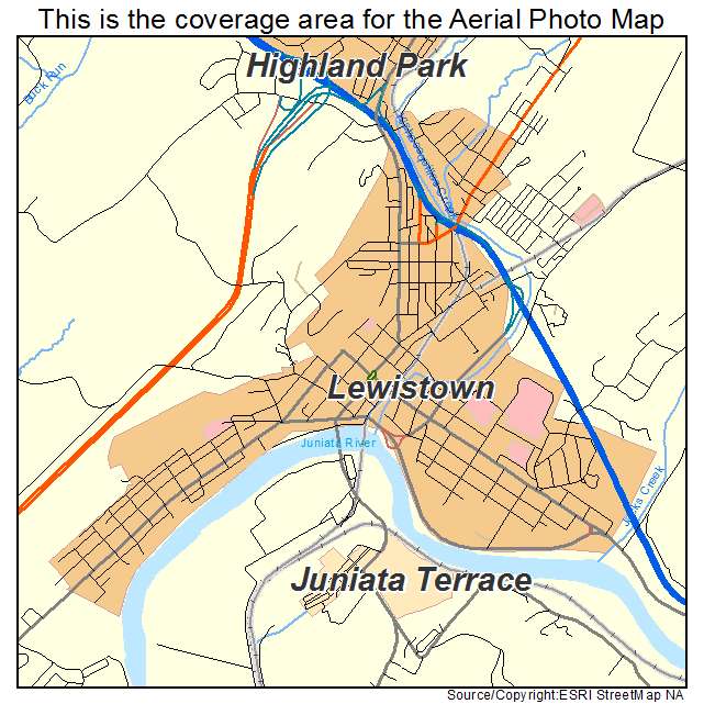 Lewistown, PA location map 