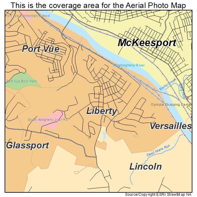 Liberty, PA location map 