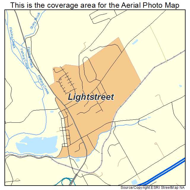 Lightstreet, PA location map 