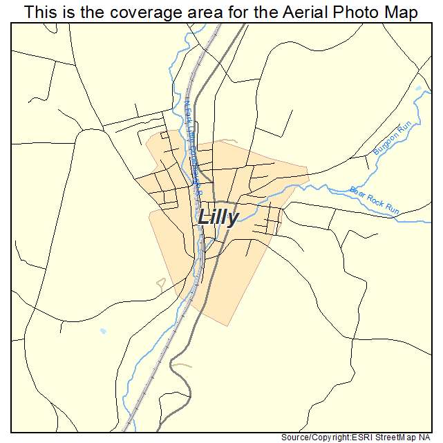 Lilly, PA location map 