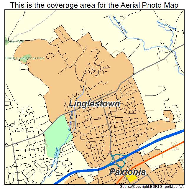 Linglestown, PA location map 
