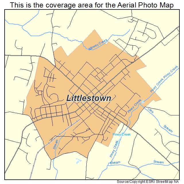 Littlestown, PA location map 