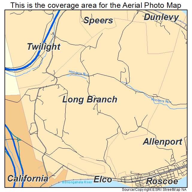 Long Branch, PA location map 