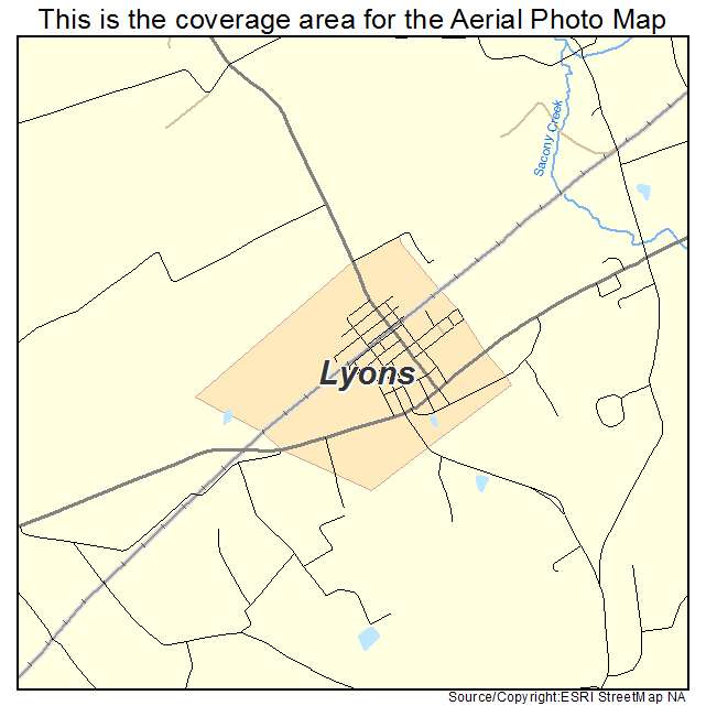Lyons, PA location map 