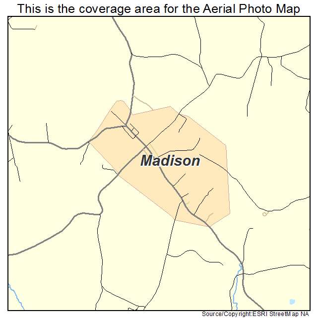 Madison, PA location map 