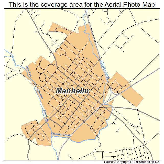 Manheim, PA location map 