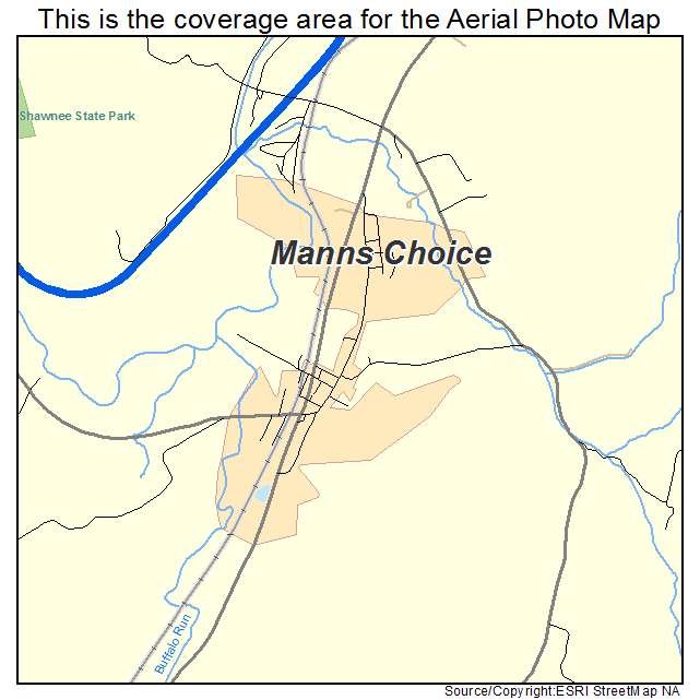 Manns Choice, PA location map 