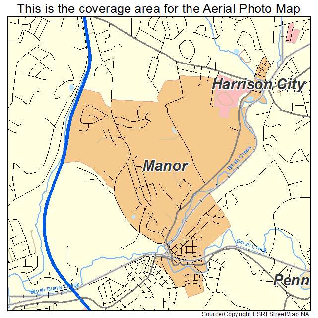 Manor, PA location map 