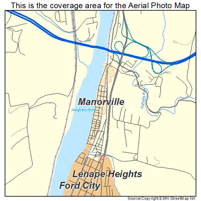 Manorville, PA location map 