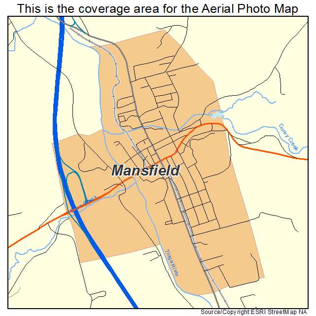 Mansfield, PA location map 