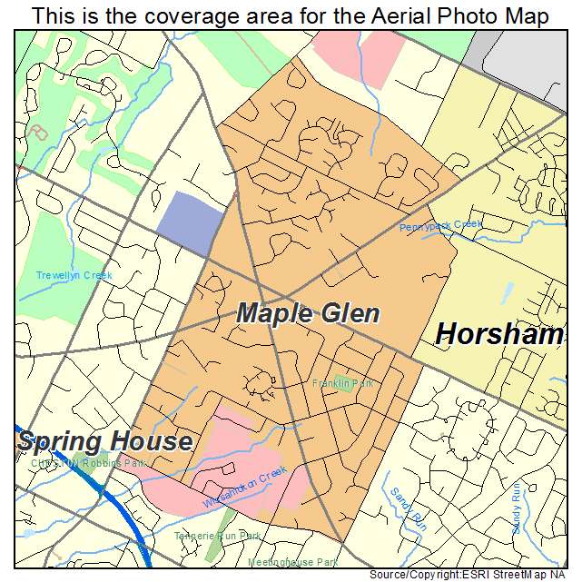 Maple Glen, PA location map 