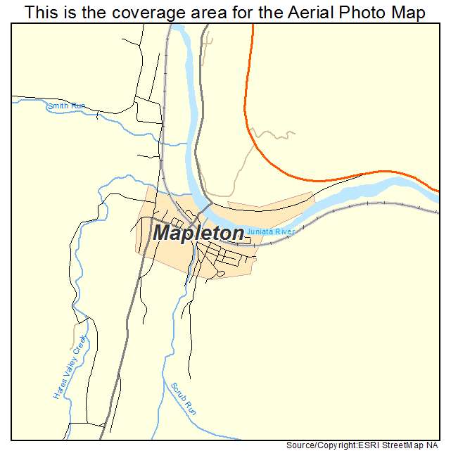 Mapleton, PA location map 