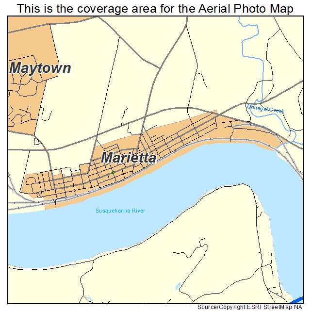 Marietta, PA location map 