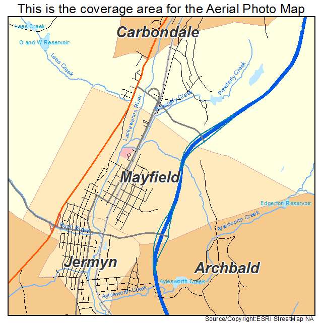 Mayfield, PA location map 