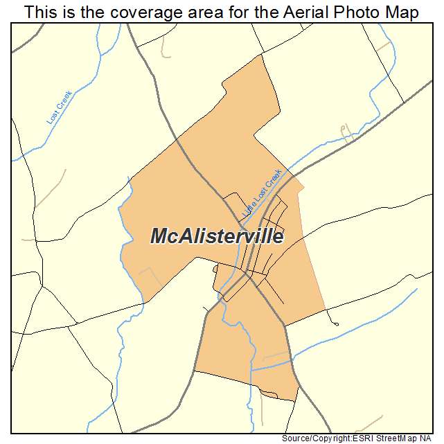 McAlisterville, PA location map 