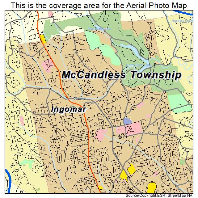 McCandless Township, PA location map 
