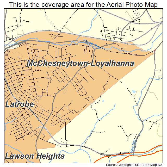 McChesneytown Loyalhanna, PA location map 