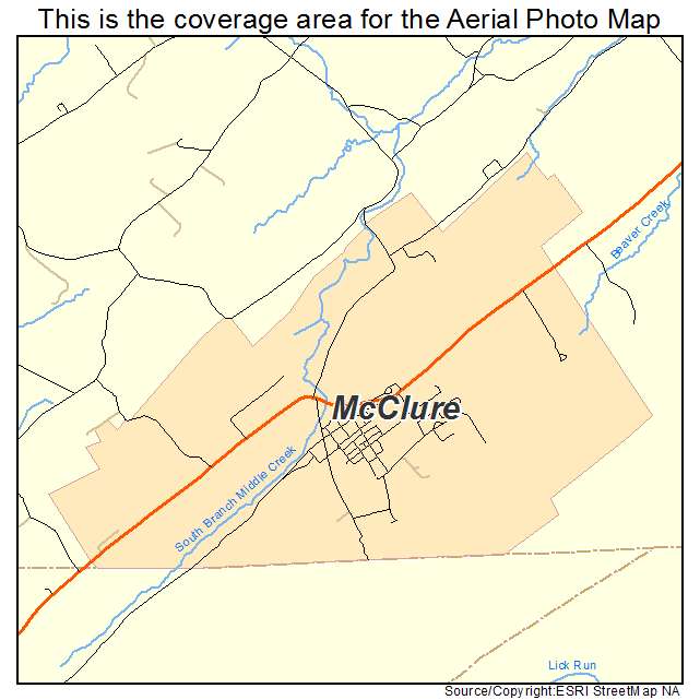McClure, PA location map 
